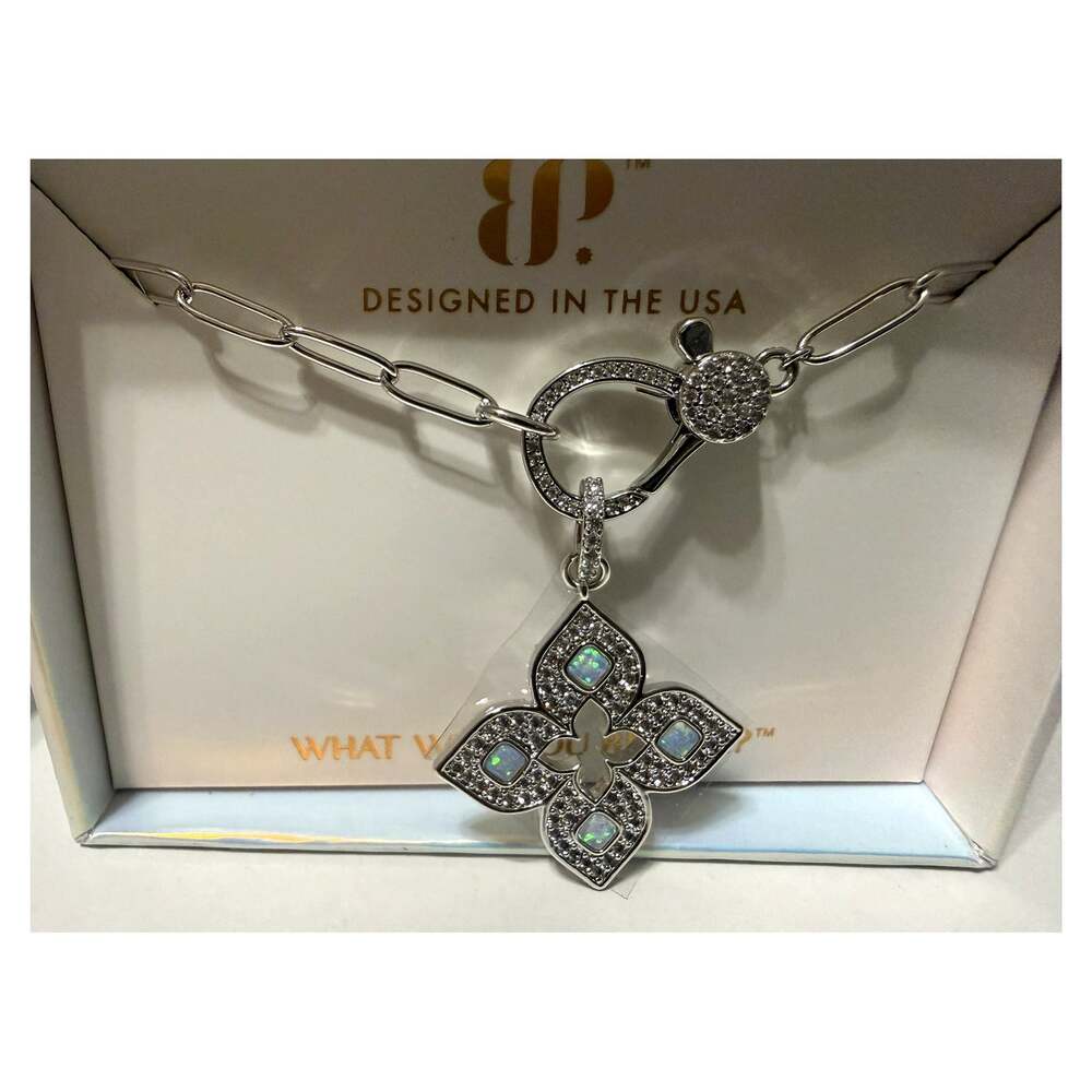 Bomb Party Main Character Necklace Rhodium Plated NK17652